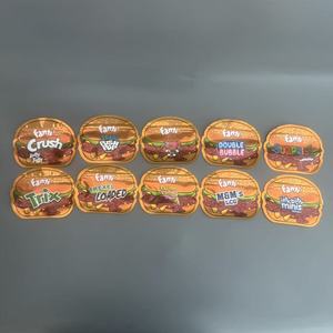 Bolsa de Mylar con Forma de Hamburguesa, Lista para Enviar, MOQ Bajo, para Empaque de 3.5g de Flores Exóticas y Gomitas, Bolsa con Cierre Hermético a Prueba de Olores - Product Image 4