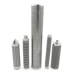 Kartrid filter logam berlipat baja tahan karat 10 mikron untuk industri polimer seperti filter pemberat serat sintetis