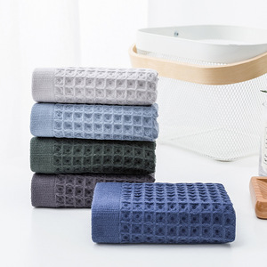 Ensemble <span class=keywords><strong>de</strong></span> serviettes en coton <span class=keywords><strong>bambou</strong></span> gaufré 100% coton, logo personnalisé, serviette <span class=keywords><strong>de</strong></span> <span class=keywords><strong>bain</strong></span> en coton gaufré 100% coton - Product Image 1