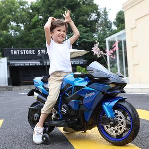 <span class=keywords><strong>Moto</strong></span> électrique à deux roues pour enfants <span class=keywords><strong>Kawasaki</strong></span> H2 de 2 à 4 ans, en plastique, avec batterie, télécommande, jouet - Product Image 4