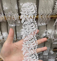 Mode personnalisé en gros paillettes frontière brillant mariage broderie fleur dentelle garnitures pour robe vêtements frontière voile de mariée