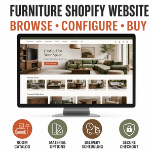 Développement de site web Shopify de confiance pour meubles de maison, compatible web et mobile, avec collections de pièces et dimensions des produits - Product Image 2