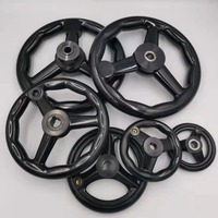 Pièces de machine à tourner : Volant en bakélite à trois branches avec verrouillage, pour commande manuelle