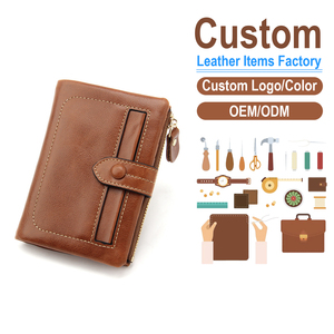 Genuine Oil Waxed Leather Women's <b>Wallet</b>, Vintage Multi-Function Large Capacity, OEM/ODM Custom Factory, Multi-Slot Purse - Product Image 1