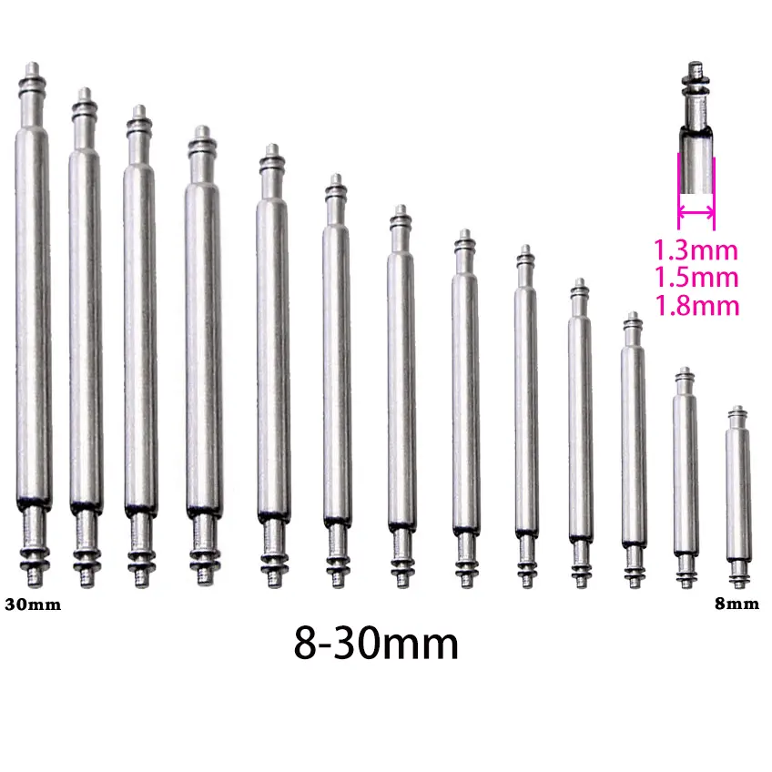 1.3mm 1.5mm 1.8mm Watch Band Strap Link Pins Remover Spring Pins Repair Tool for Watch Strap Release Spring Bars Pin