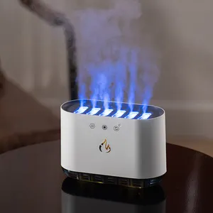 Portable 900ml Dynamic Humidifier Humificador 6 Spray Running Smart Ultrasonic Voice-control Room Humidifier With 7 Colors Light