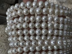 Perlas Cultivadas de Agua Dulce Naturales Blancas de 6mm 8mm 10mm 12mm, Cuentas Redondas de Perlas de Agua Dulce para Fabricación de Joyería - Product Image 3