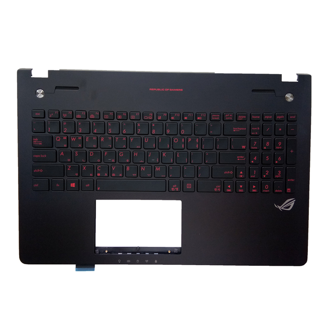 Good Quality Keyboard for ASUS N56 N56V N76 G550 G56 N550 N750 Q550 Black C Cover Red Letter with Backlight