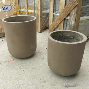 Nuevos Materiales de Construcción de Piedra, Macetas Redondas de Hormigón Prefabricado para Villas y Jardines, Maceteros GRC - Product Image 1