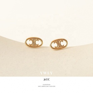 14K <b>Gold</b>-plated Stainless Steel Hollow Pig <b>Nose</b> <b>Stud</b> Earrings for Women-Trendy Party Jewelry - Product Image 3