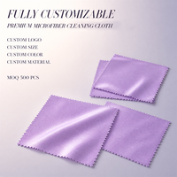 Chiffon de nettoyage en microfibre Lustre pour lunettes, pour comptoirs optiques et kits de soins oculaires, avec logo personnalisé, lingettes de présentation en gros
