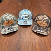 Gorras Trucker Richardson 112 de Alta Calidad con Parche de Cuero Bordado en 3D Personalizado, Visera Curva y Malla, para Hombres, Gorras Deportivas