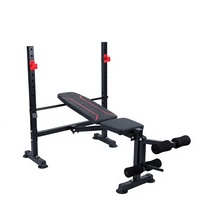 Équipement de fitness à domicile réglable, durable et pliable, table de musculation en métal, accessoires de gym sécurisés, y compris banc et support de plaques, pour le sport