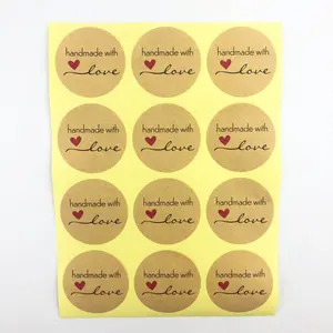 Homemade Handmade with Love Sticker Especially for You Thank You for Your Business Purchase Celebrating with Us Seal Stickers