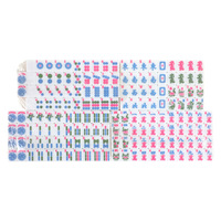 Juego de Mahjong de Melamina de Lujo Estilo Americano de 166 Piezas, Color Verde Wowu, en Caja Personalizada para Regalo y Juego de Mesa