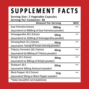 Supplément aux herbes de marque privée OEM pour hommes Capsules naturelles de palmier scie à prostate - Product Image 2