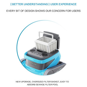 Robot <span class=keywords><strong>Limpiafondos</strong></span> Automático de Alta Calidad con Enchufe, Alta Potencia de Succión, para Uso en Exteriores, con Batería de Litio y PVC para Piscinas - Product Image 4