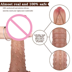 Juguetes sexuales femeninos realistas, consolador de dragón enorme con ventosa, punto G y vibradores de tapón anal para masaje vaginal y anal - Product Image 4