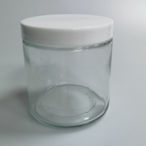 Glass Wide Mouth Straight Sided Canning Preserving Jars With plastic lids For Food Storage