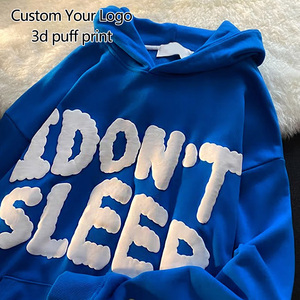 Luxury High Quality 100% Cotton Custom Heavyweight 3D <b>Hoodies</b> Fleece French Terry Essentials Pullover Puff Printing <b>Hoodies</b> - Product Image 4
