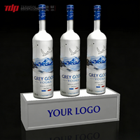Boîte à lumière LED personnalisée TERMEIN avec logo imprimé, pour 3 bouteilles d'alcool, présentoir pour bar et boîte de nuit
