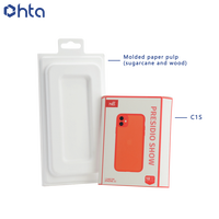 Plateau en pulpe moulée sur mesure 100 % biodégradable pour écouteurs Bluetooth TWS – Emballage électronique idéal en boîte de pulpe – Vente en gros