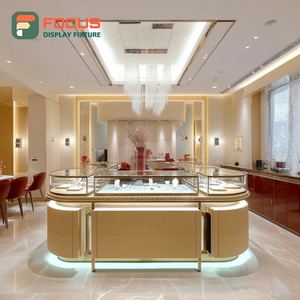 High Visibility Jewelry Store Interior Display Wood Frame Jewelry Shop Display Cabinet - Product Image 6
