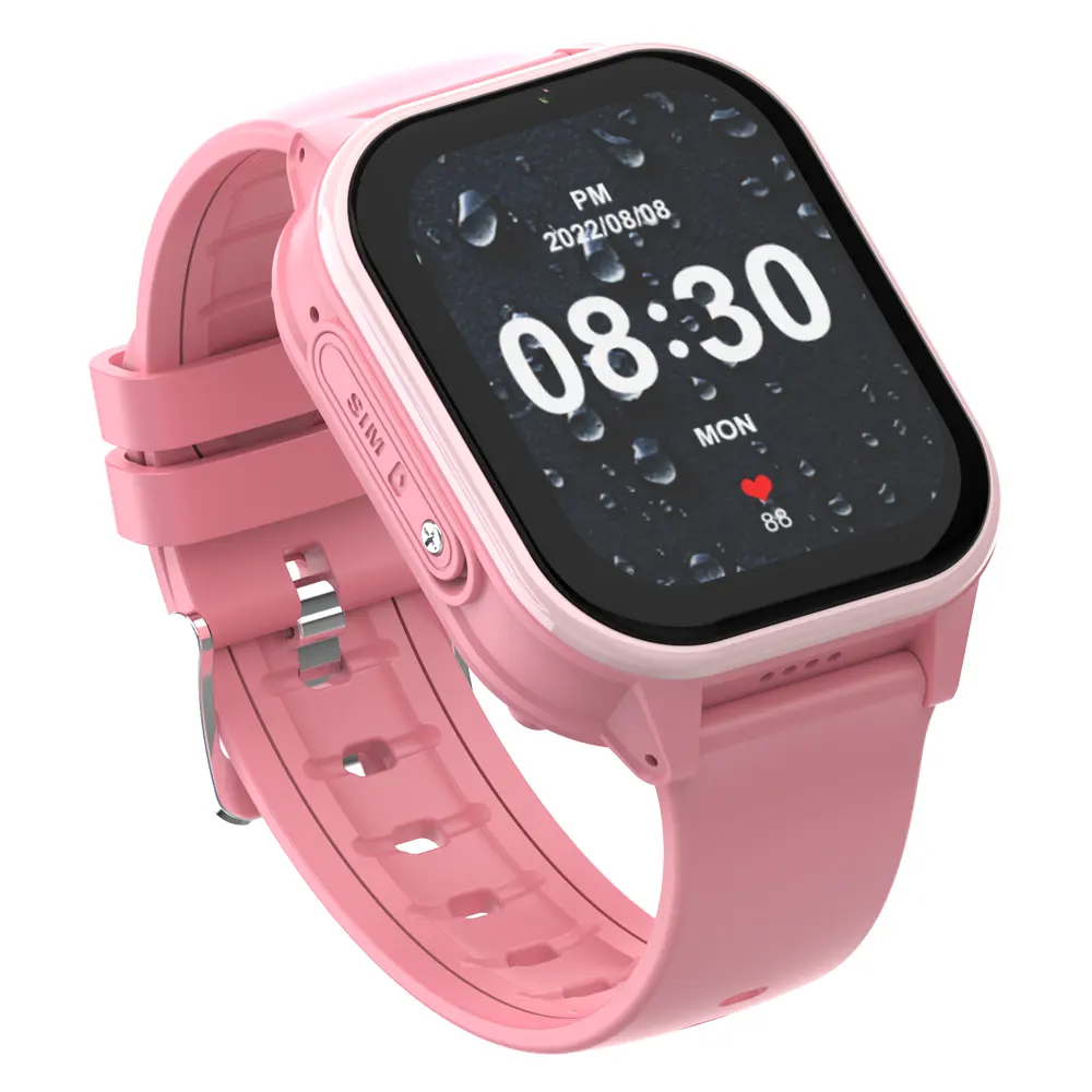 2023 Fashion 4G Android Kids Smart Watch Camera Video Calling Blue Pink Black IP67 Waterproof GPS Tracker Kids Smart Watch