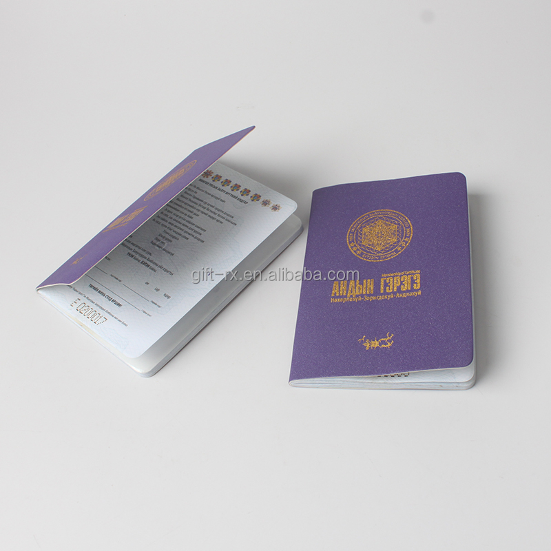 Custom print passport cover certificate pape custom small booklet printing for children kid games custom PASSPORT PRINT