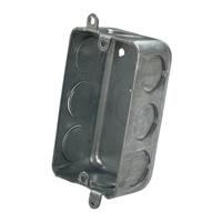 Boîtier de jonction électrique rectangulaire simple en acier galvanisé anti-corrosion durable avec prises de 1/2 pouce à usage de protection