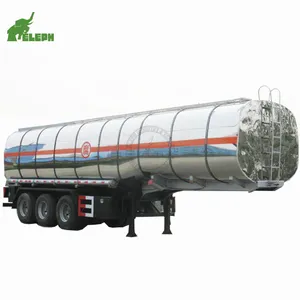 Taşıma için 3 aks 60000 litre paslanmaz çelik kimyasal sıvı yakıt tankeri römorku