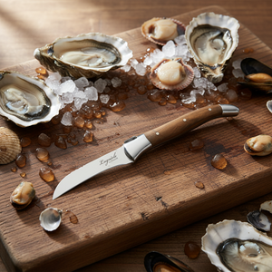 Cuchillo para Ostras, Rebanador <span class=keywords><strong>de</strong></span> Jamón y Cuchillo para Pescado, <span class=keywords><strong>Juego</strong></span> <span class=keywords><strong>de</strong></span> <span class=keywords><strong>Cuchillos</strong></span> Laguiole <span class=keywords><strong>de</strong></span> Acero Inoxidable con Mango <span class=keywords><strong>de</strong></span> Madera, Gran Venta - Product Image 4