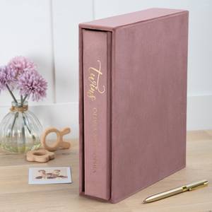 Livre de souvenirs pour bébés jumeaux <span class=keywords><strong>personnalisé</strong></span> <span class=keywords><strong>avec</strong></span> boîte à souvenirs Album de première année en velours rose <span class=keywords><strong>avec</strong></span> nom <span class=keywords><strong>personnalisé</strong></span> Baby Shower Newborn Journal - Product Image 2