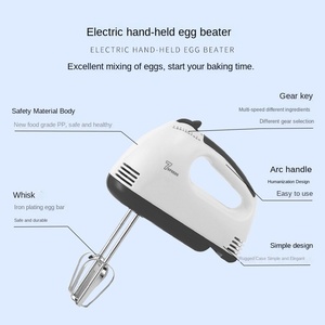 Petit batteur à oeufs électrique ménager en acier inoxydable pâte à crème cuisson gâteau mélangeur à main Mini mélangeur bol à mélanger crochet à pâte - Product Image 4