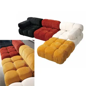 Sofá Otomano Extensible de Tela Rosa, Antipilling, Agradable al Tacto, con Forma de Nube Comprimida para Varias Personas, Venta al Por Mayor - Product Image 4