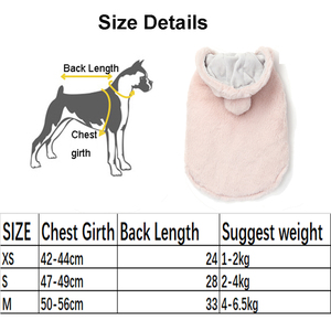 เสื้อผ้าแมวสีชมพูอบอุ่นสำหรับสุนัขเสื้อโค้ทผ้าฝ้ายพิมพ์ลายการ์ตูนแฟชั่นฮาโลวีน - Product Image 6