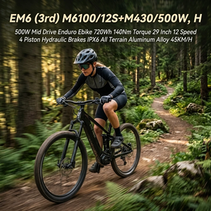 Bicicleta Eléctrica de 500W con Motor Central, 720Wh, 140Nm de Torque, 29 Pulgadas, 12 Velocidades, Frenos Hidráulicos de 4 Pistones, IPX6, Todoterreno, Aluminio, 45KM/H - Product Image 1