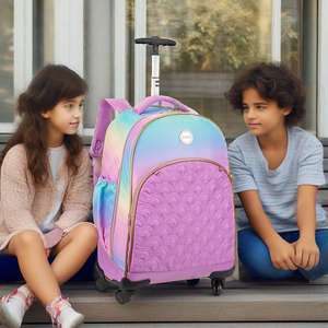 Sac à dos à roulettes de haute qualité en polyester 600D camouflage unisexe pour les adolescentes - Product Image 4