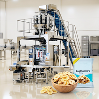 Machine d'emballage multifonctionnelle VFFS pour chips de banane, avec pesage automatique à 14 têtes et remplissage