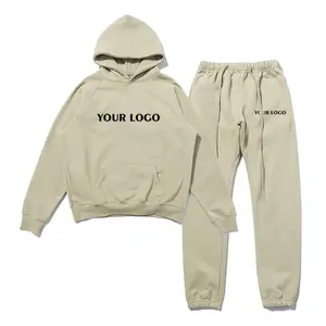 Men's Cotton Casual Sweatpants and Hoodie Set Loose Fit Street Joggers Set Hip Hop Fashion Man Sweatsuit