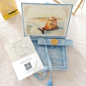 กล่อ<span class=keywords><strong>ง</strong></span>เชิญ<span class=keywords><strong>ง</strong></span>านแต่ง<span class=keywords><strong>ง</strong></span>านกำมะหยี่สีฟ้าอ่อนสุดหรู พร้อมการ์ดเชิญ<span class=keywords><strong>ง</strong></span>านแต่ง<span class=keywords><strong>ง</strong></span>านอะคริลิคปั๊มฟอยล์ทอง โลโก้สั่<span class=keywords><strong>ง</strong></span>ทำได้ - Product Image 2