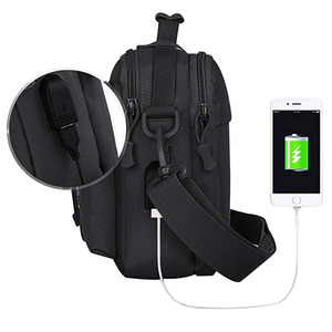Bolsas de mensajero tácticas de alta calidad, maletín impermeable, bolso de hombro multifunción antirrobo con Usb - Product Image 2