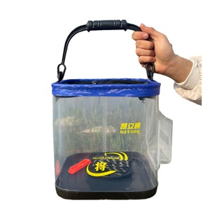 Seau de pêche pliable Kailitong en EVA 20L, sac de rangement étanche pour poissons vivants avec poignée supérieure, usage extérieur polyvalent - Product Image 1