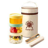 Bol en verre borosilicate léger, hermétique et anti-fuite pour salades, idéal pour les employés de bureau