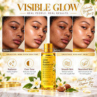 Huile de massage pour le corps 200 ml avec logo privé OEM, huile éclaircissante Arbutin Glow Booster pour tous types de peau