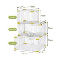 GESHIFENG Cage pour pièges à oiseaux à pigeon de conception étanche avec deux ou quatre entrées d'accès unidirectionnelles