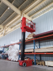 Plataforma de Trabalho Aéreo Telescópica Jiubang 6-10m - Sistema de Elevação de Alta Resistência - Product Image 2