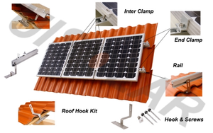 Système de montage solaire UISOLAR Crochets de toit réglables en acier inoxydable pour réduire le matériel détaché Crochets de montage de panneaux solaires - Product Image 3