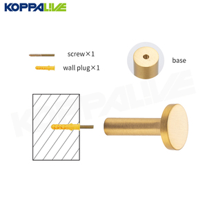 Koppalive phong cách hiện đại tối giản trang trí phòng tắm chải Brass vàng Tường quần áo móc treo áo choàng móc áo - Product Image 2