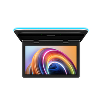 Monitor de Techo para Auto de 15.6 Pulgadas, HD 1080P, Plegable, Reproductor MP5 con Luz Ambiental LED, Universal para Autobús y RV